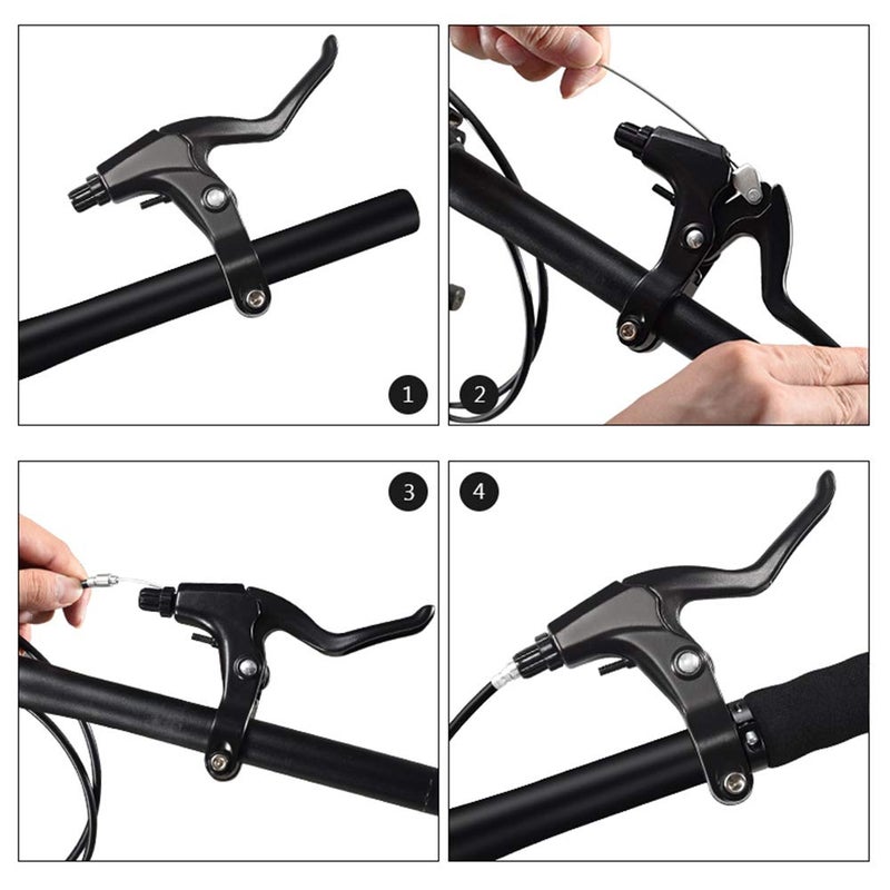 Yimaa 1 Pair Bicycle Brake Levers Universal Bike Brakes Handle Replacement Aluminum Bycicle Parts and Accessories for Mountain Bike, Road Bike, Folding Bike, MTB, 2.2cm Diameter - Image 2